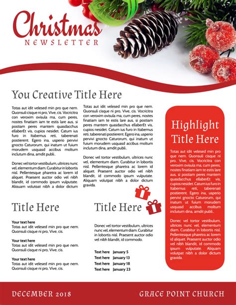 Free Holiday Newsletter Templates For Word - Printable Templates