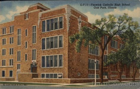 Fenwick Catholic High School Oak Park, IL Postcard