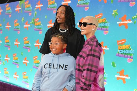 Wiz Khalifa Attends Kids Choice Awards With Amber Rose & Sebastian