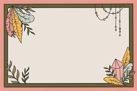 Free Vector | Flat design boho frame template