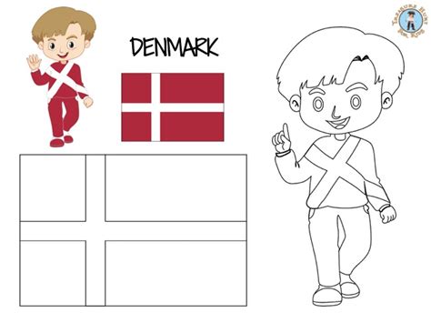 Denmark Coloring Page - Free Printables - Treasure hunt 4 Kids