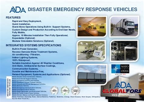 GLOBALFORS ADA Disaster Emergency Response Vehicles