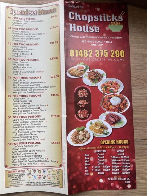 Online Menu of Chopstick House Restaurant, Hull, United Kingdom, HU8 0NP - Zmenu