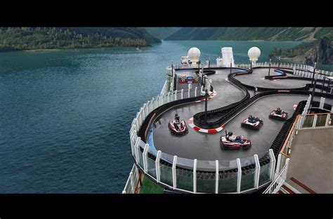 Norwegian Cruise Line Builds Go-Kart Track on Top of Ship | Digital Trends