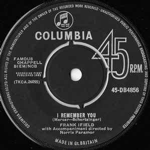 Frank Ifield - I Remember You (1962, Vinyl) | Discogs