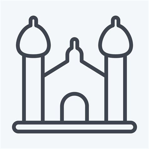 Icon Synagogue. suitable for education symbol. line style. simple design editable. design ...