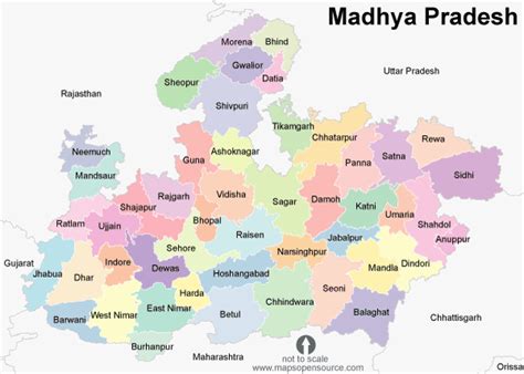 Free Madhya Pradesh Map, India | Map of Madhya Pradesh State, India ...