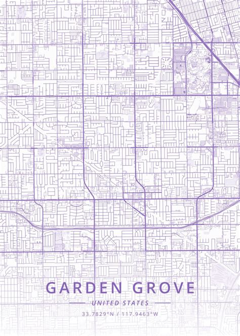 'Garden Grove United States' Poster by Designer Map Art | Displate