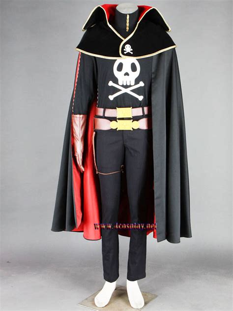 Captain Harlock Costume/ Anime Space Pirate Captain Harlock Cosplay ...