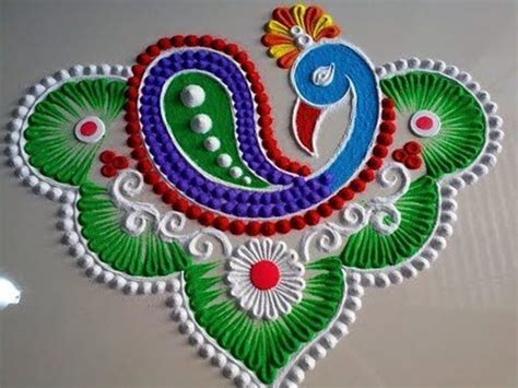 15 Peacock Kolam Rangoli Designs Ideas For Pongal 2024