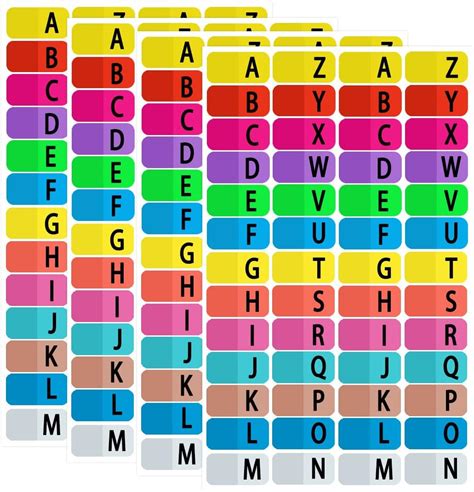 Amazon.com : Alphabet Labels for File Folders, A to Z Complete Set, NO File Box and Indexes ...