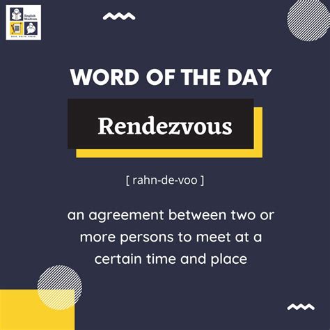 Rendezvous | Word of the day, English words, English vocab