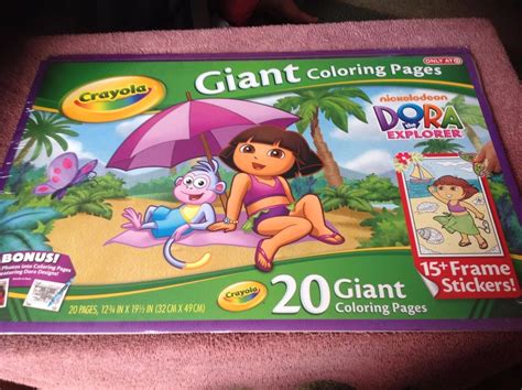 CRAYOLA ~DORA THE EXPLORER~ GIANT COLORING BOOK WITH STICKERS ~NEW/SEALED | #1788181612