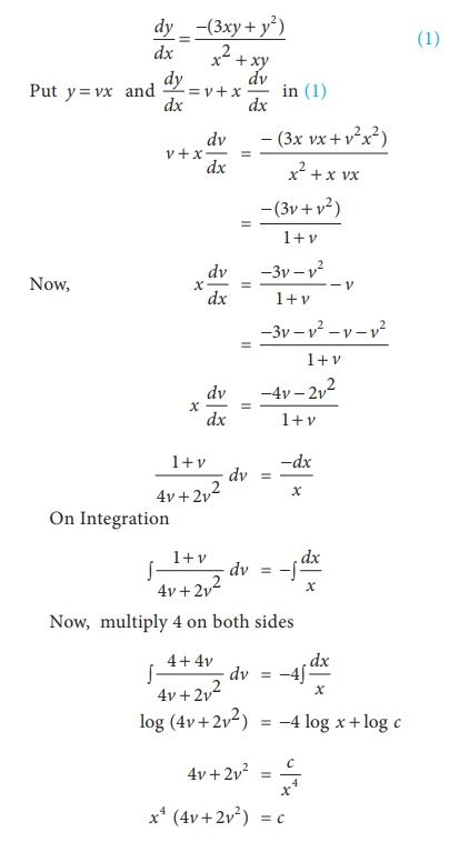 Homogeneous Differential Equations: Solved Example Problems - with ...