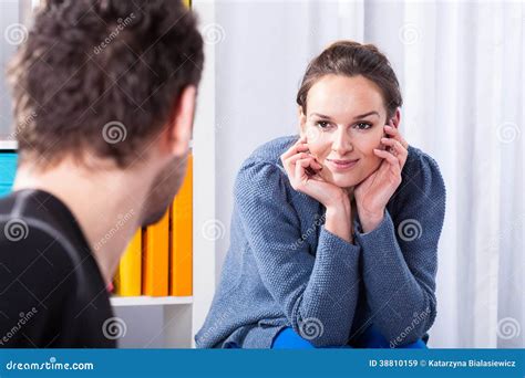 Woman In Love Looking At Man Stock Image - Image: 38810159