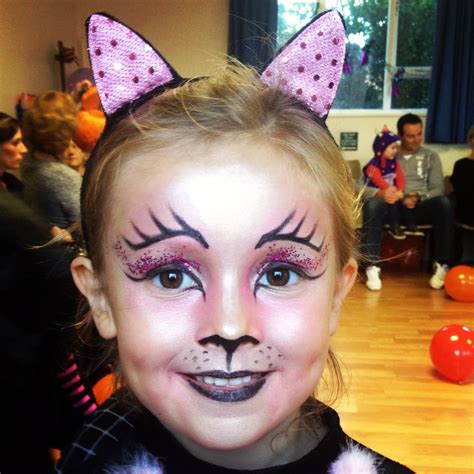 Girl S Cat Makeup Without Face Paint Paint Face Idea In | Halloween makeup for kids, Kitty face ...