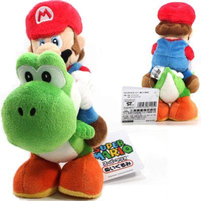 Super Mario Bros. Mario Riding On Yoshi Plush - GeekAlerts