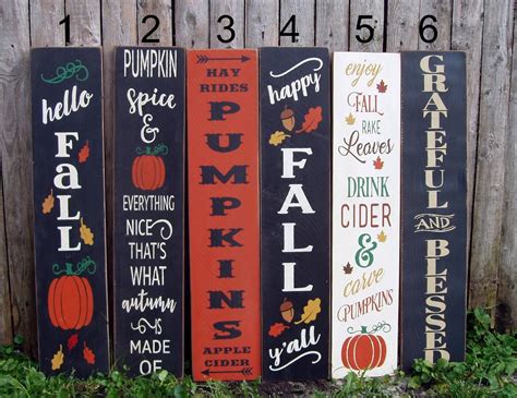 Reversible vertical Porch signs Fall/Winter Christmas 3 ft | Etsy | Fall wood signs, Porch signs ...