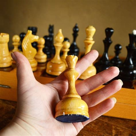 Antique Chess Set - Etsy