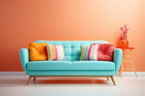 Premium AI Image | sofa pastel color in modern living room decoration inspiration ideas