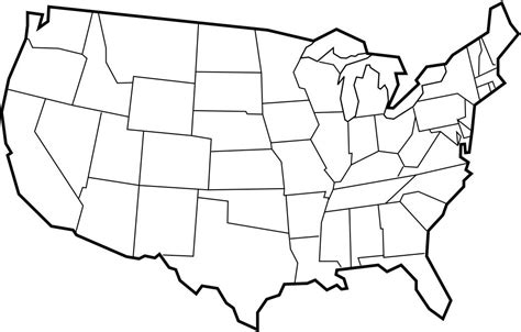 Free Printable Maps: Blank Map of the United States | Us map printable, United states map ...