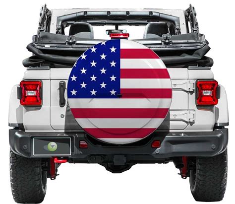 Jeep Wrangler JL (w/ back-up camera) Rigid American Flag Tire Cover, 2018, 2019, 2020, 2021 ...