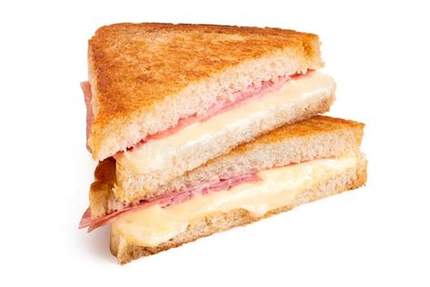 Cheese and Ham Toasted Sandwich Stock Image - Image of food, melted ...