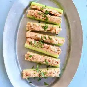 Stuffed Celery with Cream Cheese - Studio Delicious