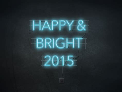 Neon Lights | Happy 2015 by Ajda Rotar Urankar on Dribbble