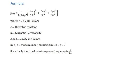 Cavity Resonance Frequency Calculator - Everything RF