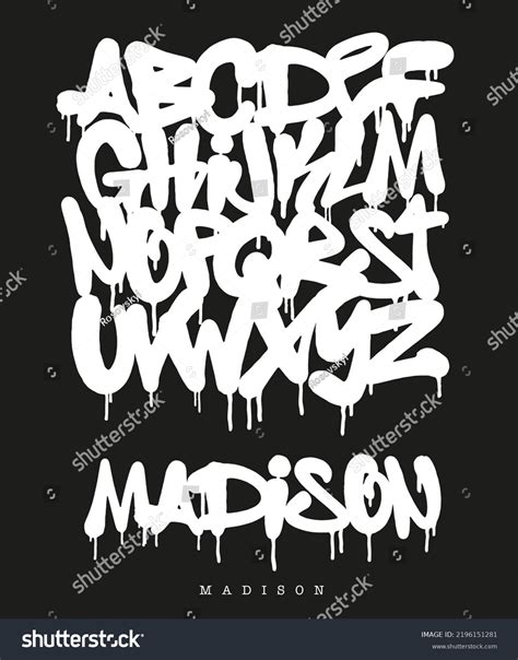 Street Graffiti Tag Font Handwritten Typography Stock Vector (Royalty Free) 2196151281 ...