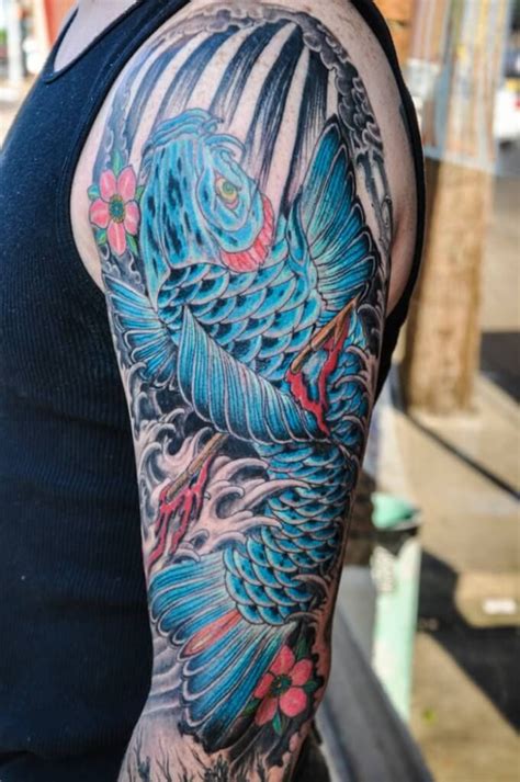 blue and black koi fish tattoo - Google Search | Coy fish tattoos, Koi ...