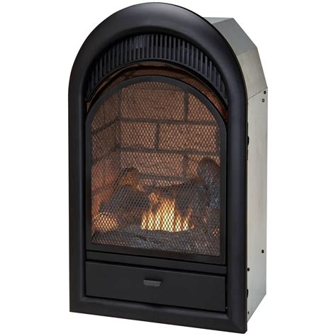 Duluth Forge Dual Fuel Ventless Fireplace Insert - 15,000 BTU, T-Stat, Brick Liner - Model ...