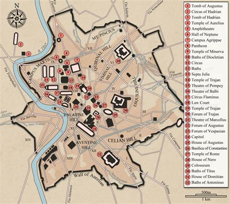 map of ancient rome city | Ancient rome map, Rome city map, Rome map