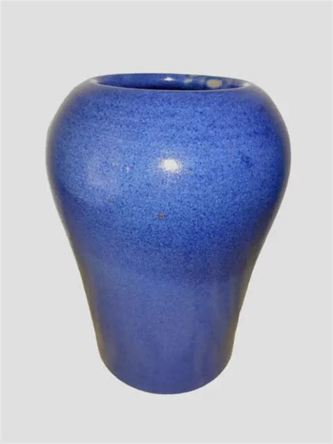 VINTAGE SPECKLED MED Blue North State Pottery Vase Sanford North Carolina 7.5" $199.99 - PicClick