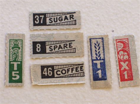 1943 WWII War Ration Stamps Lot 6 Mint Spare by Funllectibles