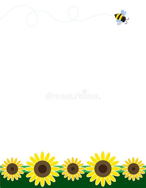 Sunflower Border stock vector. Illustration of background - 21250986