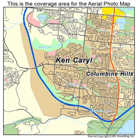 Aerial Photography Map of Ken Caryl, CO Colorado