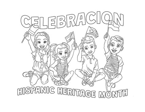 Children and Hispanic Heritage Month coloring page - Download, Print or Color Online for Free