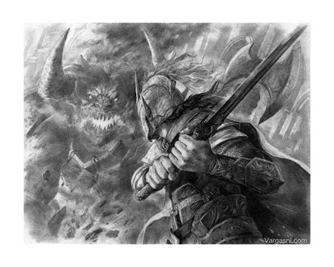 Ecthelion fighting Gothmog on Behance