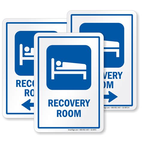 Recovery Room Hospital Sign, Patient on Bed Symbol, SKU: S2-0972