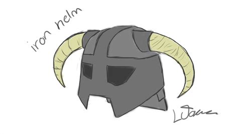 Iron Helmet - Skyrim Speed Drawing - YouTube