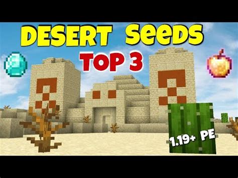 MINECRAFT DESERT SEEDS PE / BEDROCK 1.19!! Desert Temple, Enchanted Apple, Village, Diamond ...