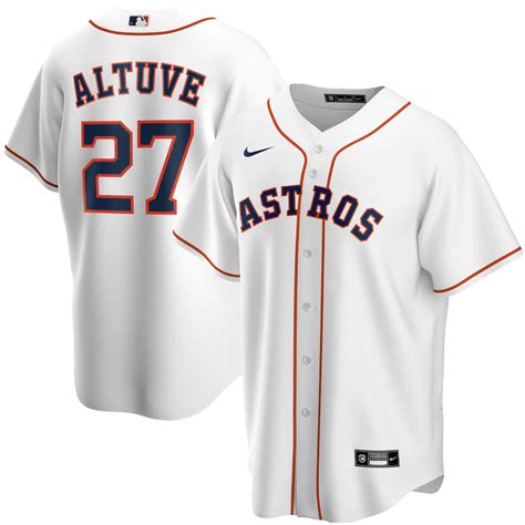 Jose Altuve Houston Astros Nike Home 2020 Replica Player Jersey – White ...