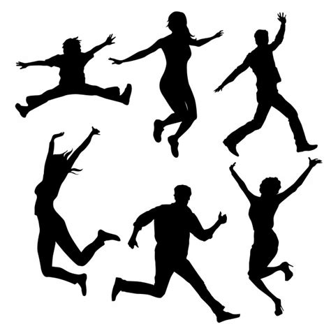 People Jumping Silhouette at GetDrawings | Free download