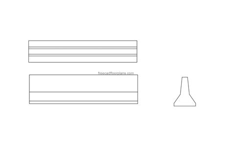 Jersey Barrier, Autocad Block - Free Cad Floor Plans