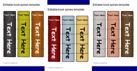 Spines: Book Spines Templates