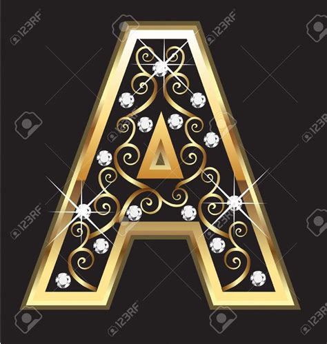 A gold letter with swirly ornaments #14KGold | Gold letters, Lettering, Alphabet wallpaper