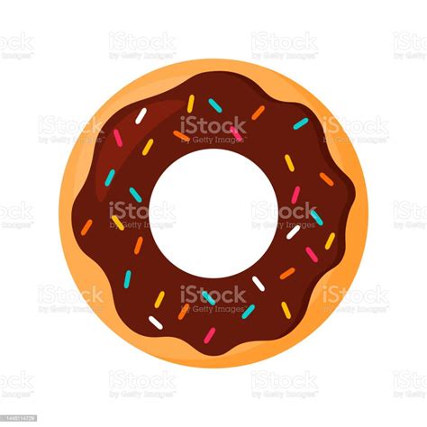 Donut With Sprinkles In Cartoon Animated Vector Illustration Stock Illustration - Download Image ...