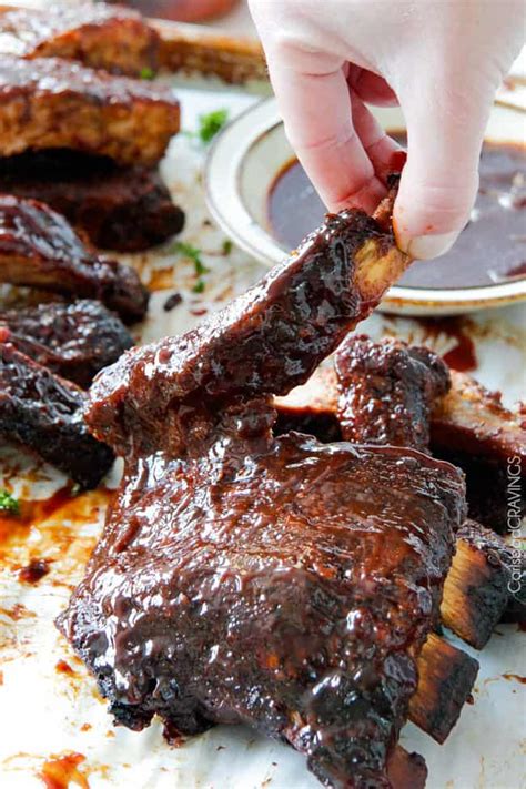 Barbecue Slow Cooker Ribs (the BEST!) + Video - Carlsbad Cravings